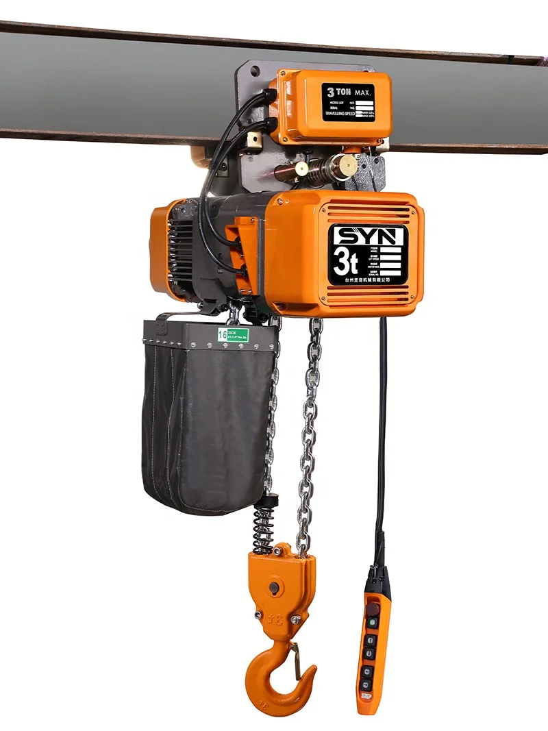 3t single chain Chain electric hoist 1 ton cheap hook chain Operation type electric hoist