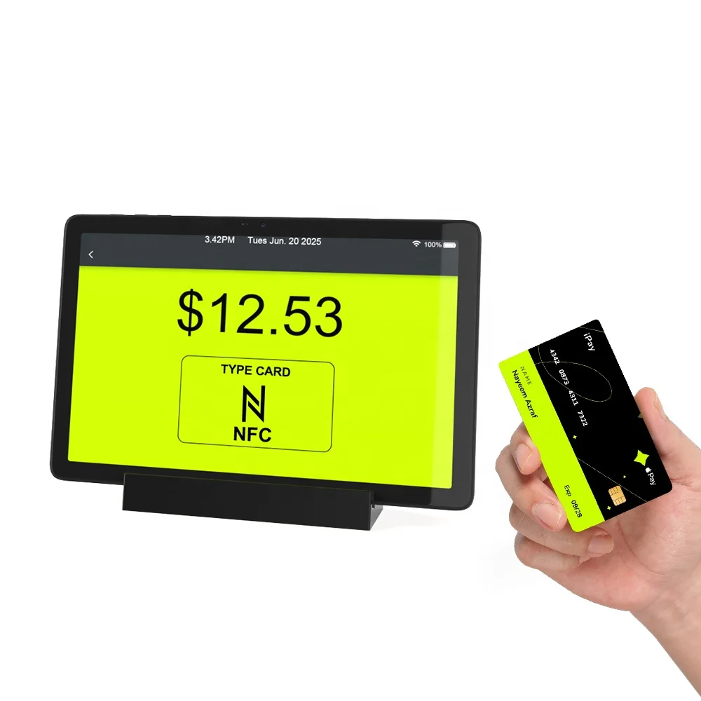 High-tech 10 Inch Shop POS Nfc Tap to Pay Android Tablet No Battery Smart Touch Screen With Charging Docking Station