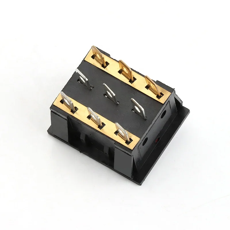 KCD3 rocker switches 9pins 2position illuminated Triple rocker switch with light power