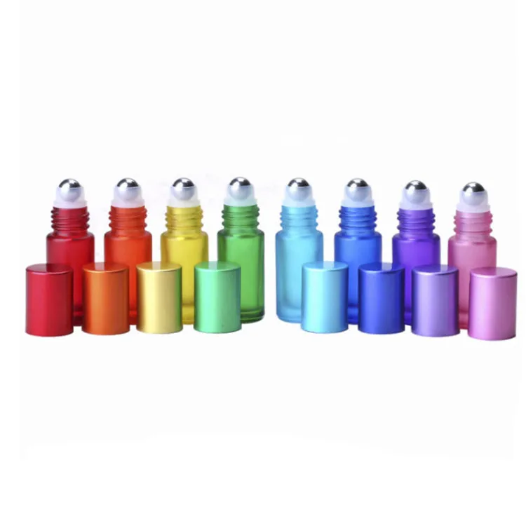 Amber Glass Roll on Bottles 10ml Essential Oil Perfume Roller Vials With Ball 3ml Roll-on Bottle for Cosmetics
