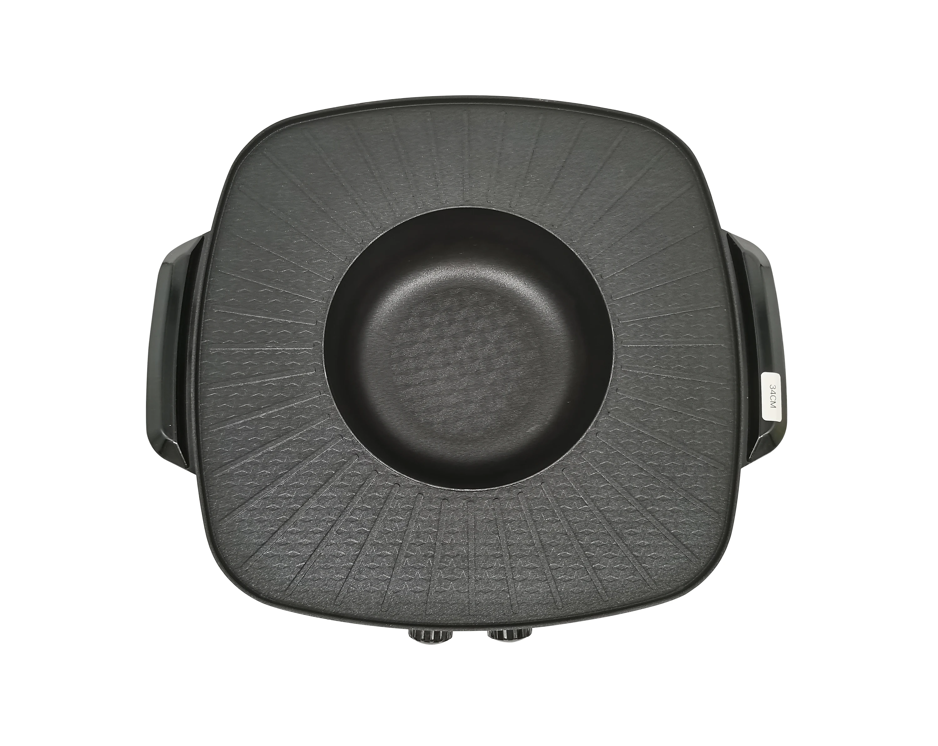 Best-selling in many countries and good quality round electric smokeless grill with hot pot 2 in 1