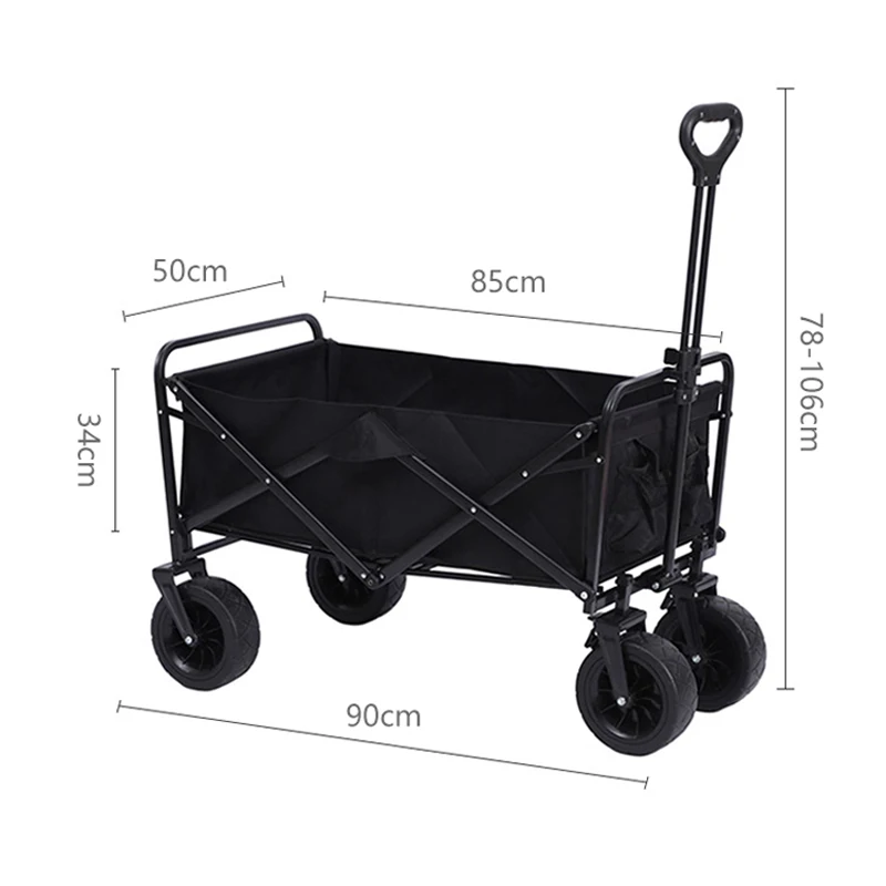 Wholesale Custom outdoor Garden Utility wagon portable beach trolley cart camping foldable folding wagon