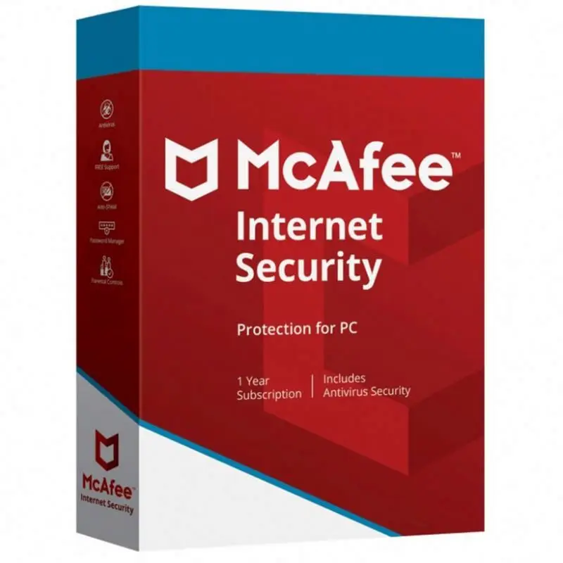 Антивирусное программное обеспечение для защиты компьютера Mcafee antivurus McAfee интернет-безопасность 1 год 10