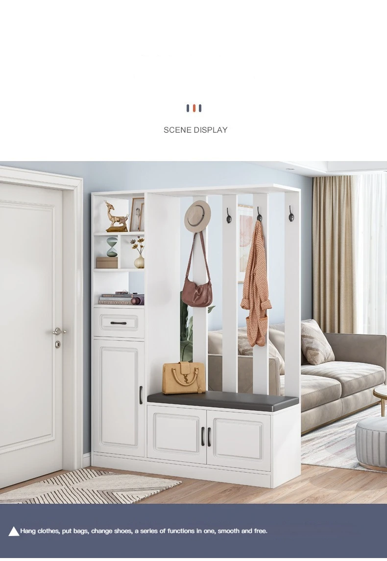 Shoe cabinet household doorway large capacity economical entrance cabinet coat rack integrated