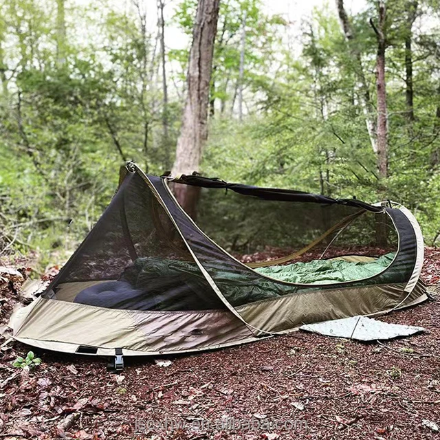 YIWU Factory Wholesale Outdoor Hiking Portable Foldable Free Install Pop up Single Person Camping Net Tent with Rain Tarp