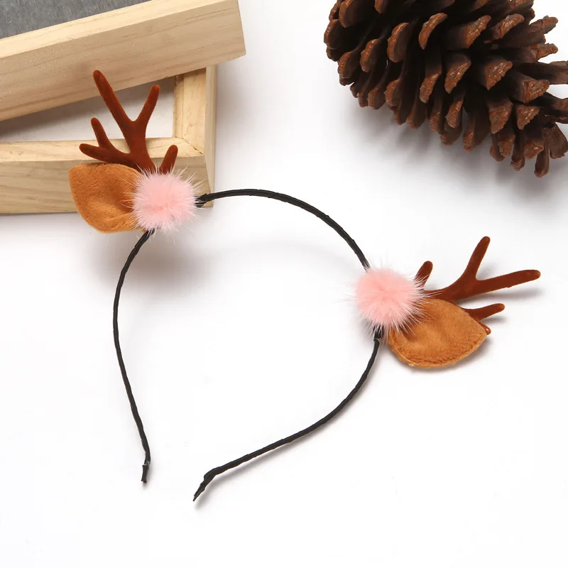 Deer Antler Headband Reindeer Fawn Horn Hair Accessories for Christmas