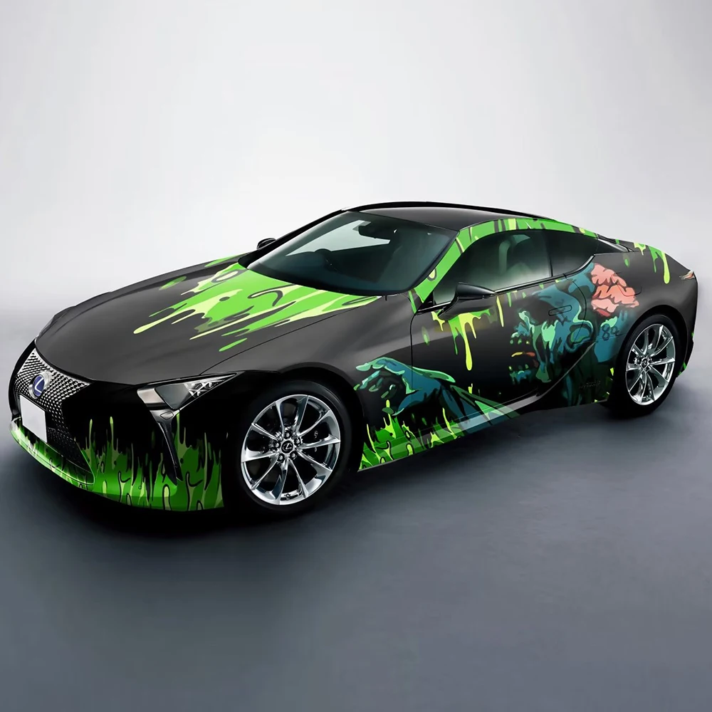 WRAPMASTER 1.52*20mete 3 layers black green how to vinyl wrap a car wrap material colors