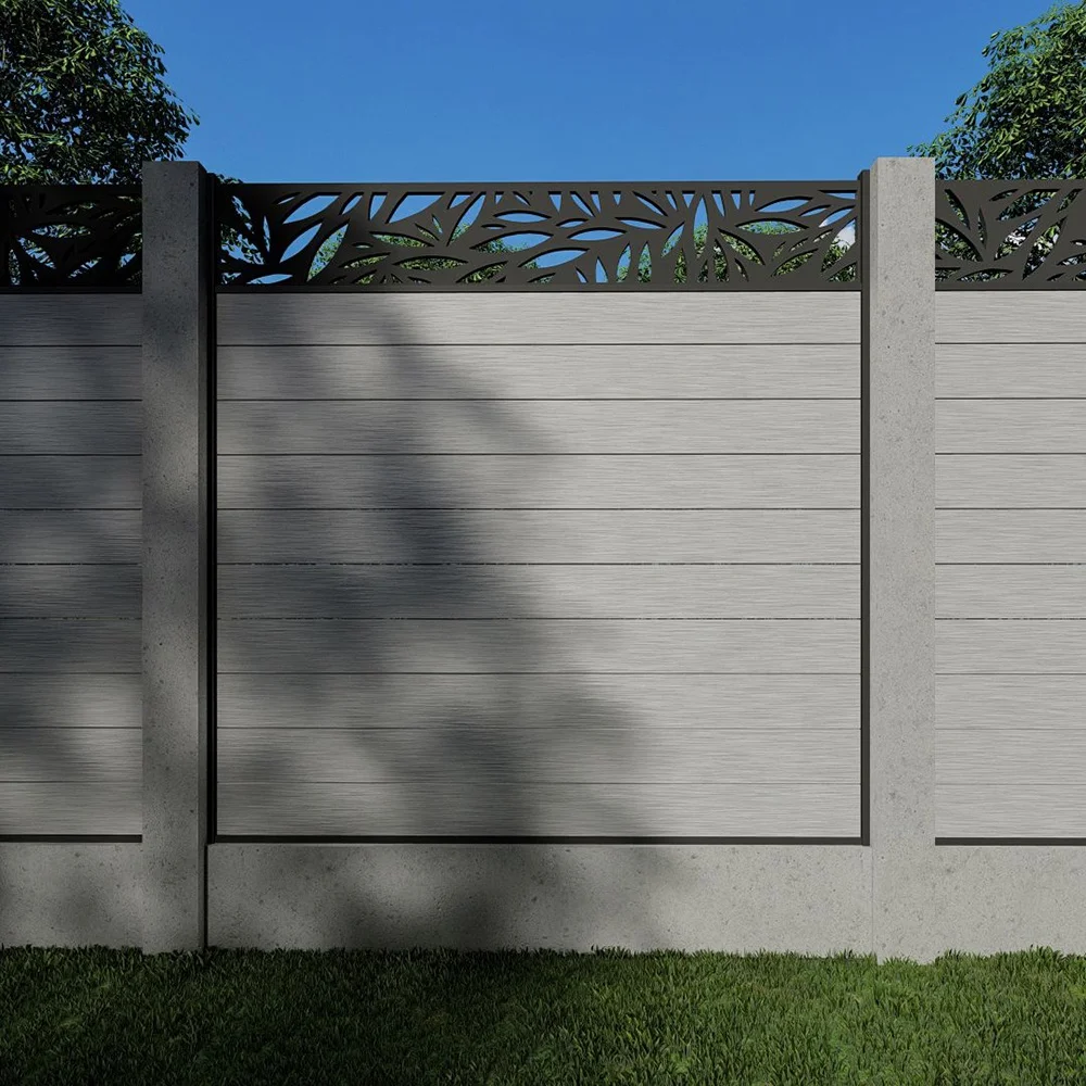 Beautiful Garten Zaun Security Fence for Garden Wood-Plastic Composite (WPC) Material Eco-Friendly Metal Frame