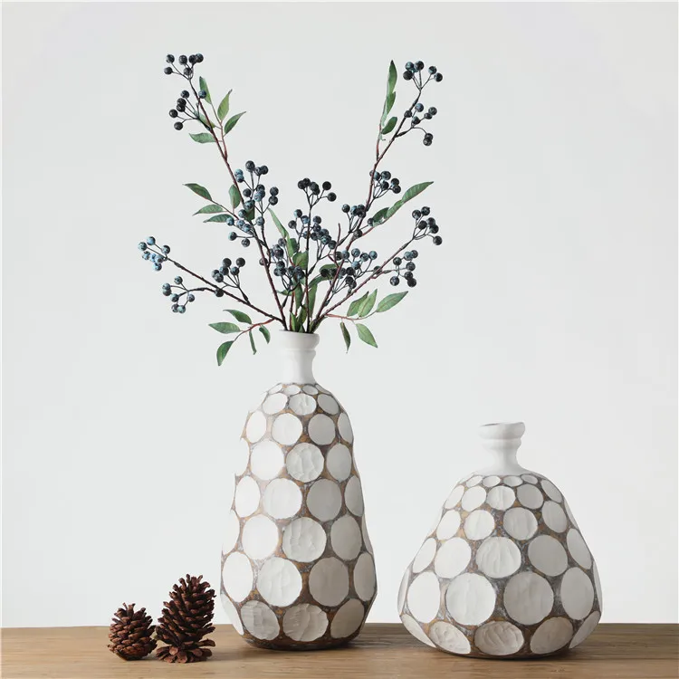Wholesale resin handmade home decor vase resin crafts nordic vases for home decor