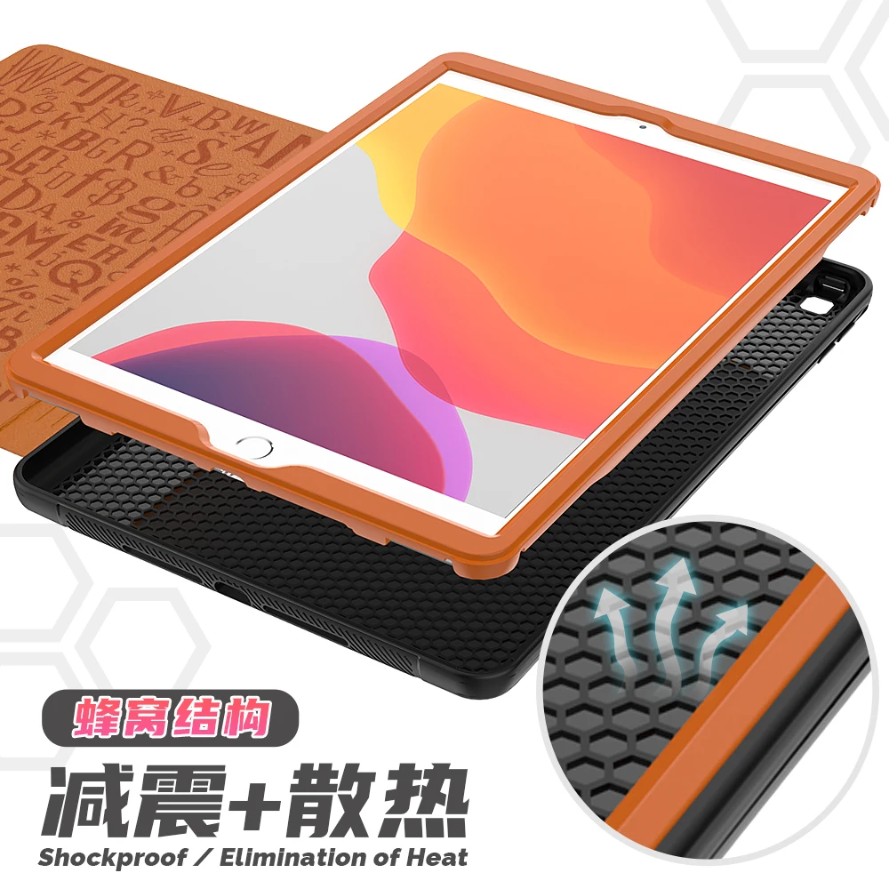 Чехол и подставка для ipad с карандашом и 2 отделениями для карт