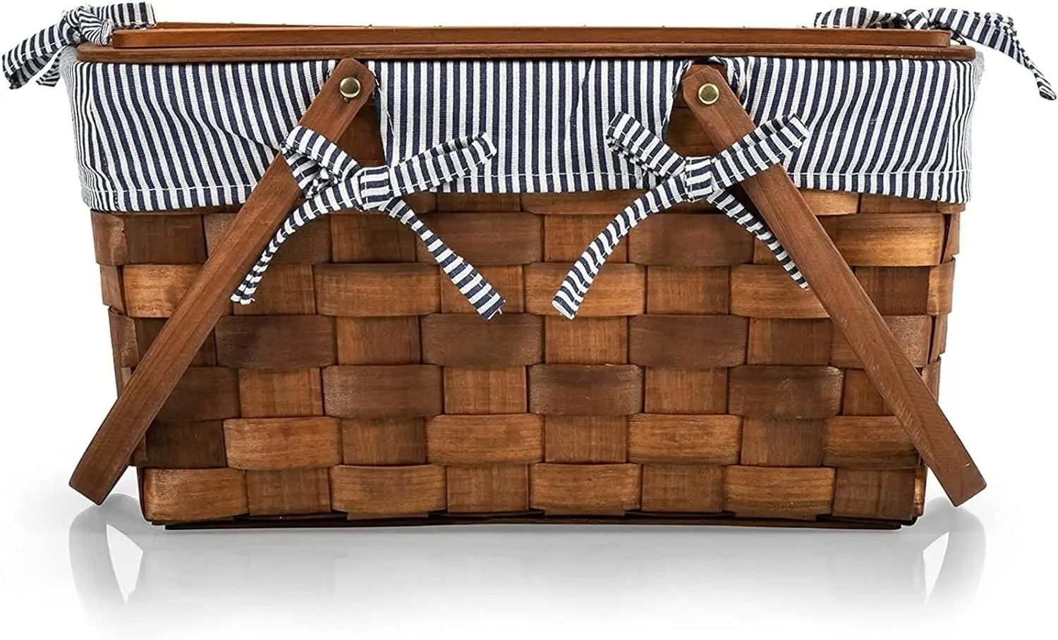 JY Wicker Storage Cooler Bag Organizing Folding Picnic Basket With Blanket Gift Travel Lid Outdoor Wicker Picnic Basket