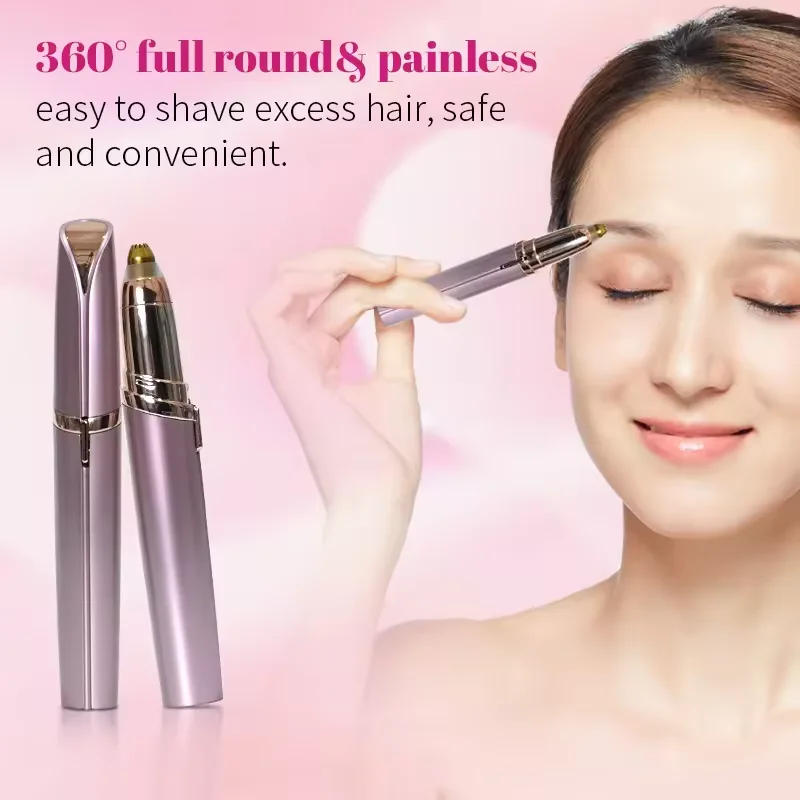 Hot sale Portable Electric Eyebrow Trimmer Painless Hair Remover Rechargeable Eyebrow Trimmer & Facial Hair Removal for Women