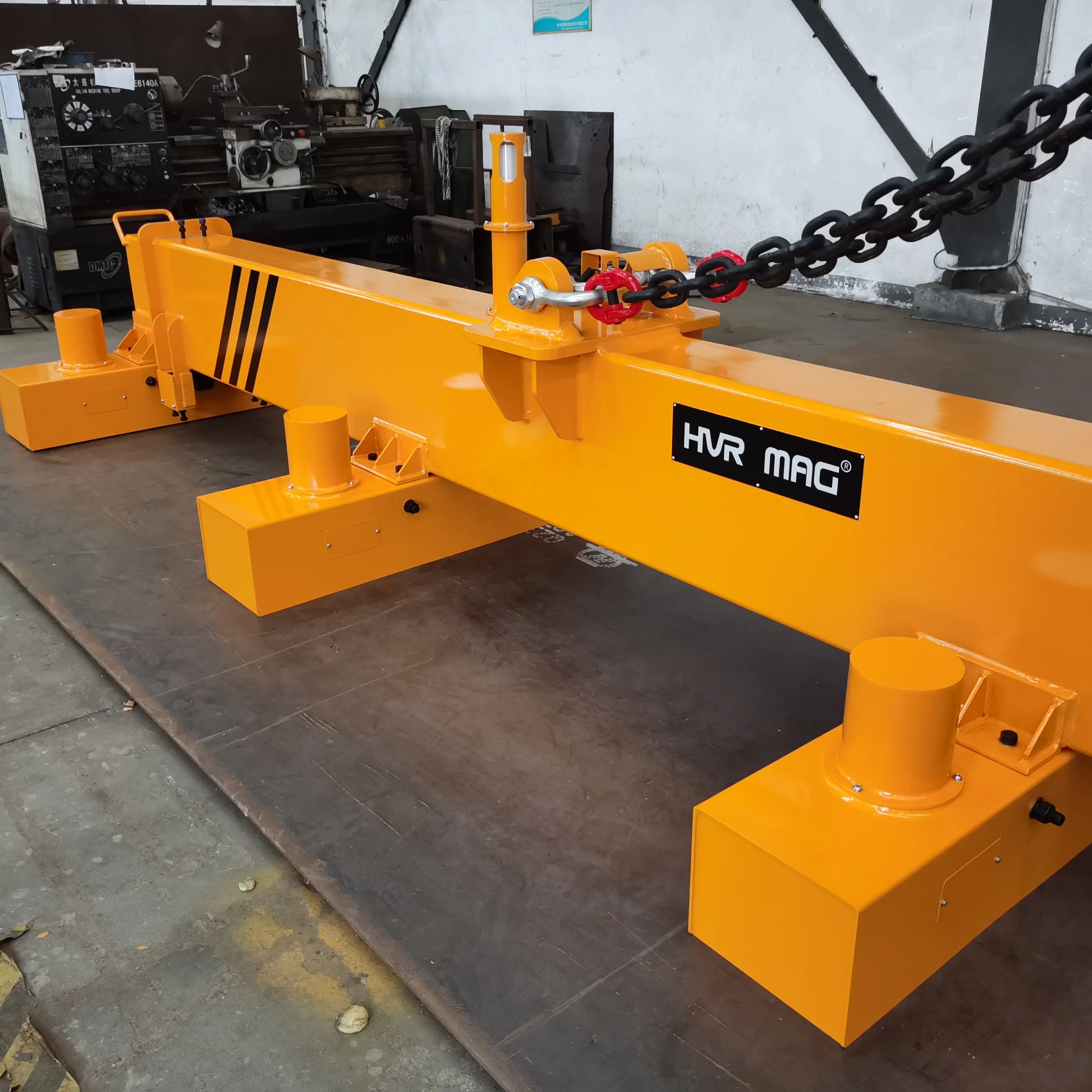 Safe & efficient 20 ton EPM industrial electromagnet lifting system for safe steel plate handling