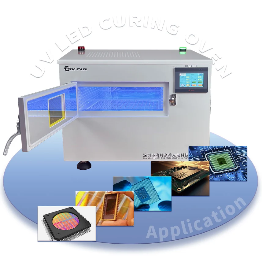 Custom small type 0.8nw/cm2 UVLED curing chamber low temperature curing machine with turntable