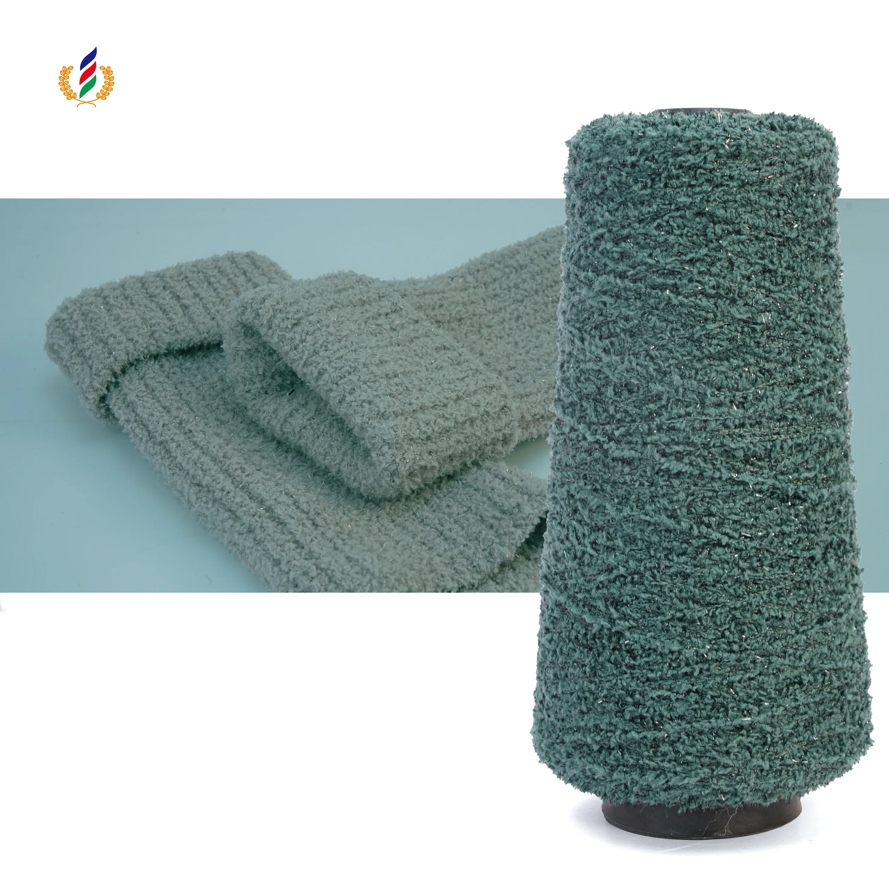 Loopy boucle polyester sweater yarn fancy knitting yarn pattern kid mohair blend boucle yarn for knitting