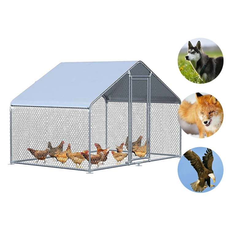 Cheaper Large Rabbit Hutch Bunny Cage Welded Wire Chicken Coop for Sale Walk in Metal 10 X 6.5 Carton Packing Provided 24 CN;SHG