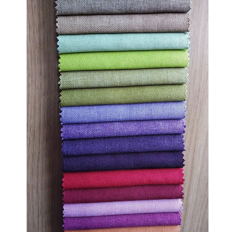 Customized Polyester Linen Sofa Fabric with Various Designs & Colors