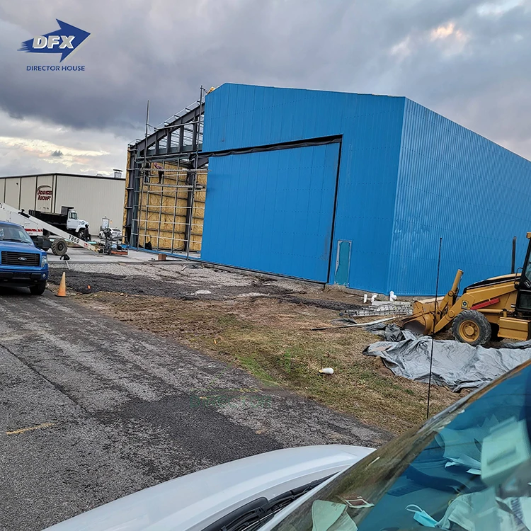 prefabricated carbon steel structure hangar warehouse building prefabricated light steel structure building