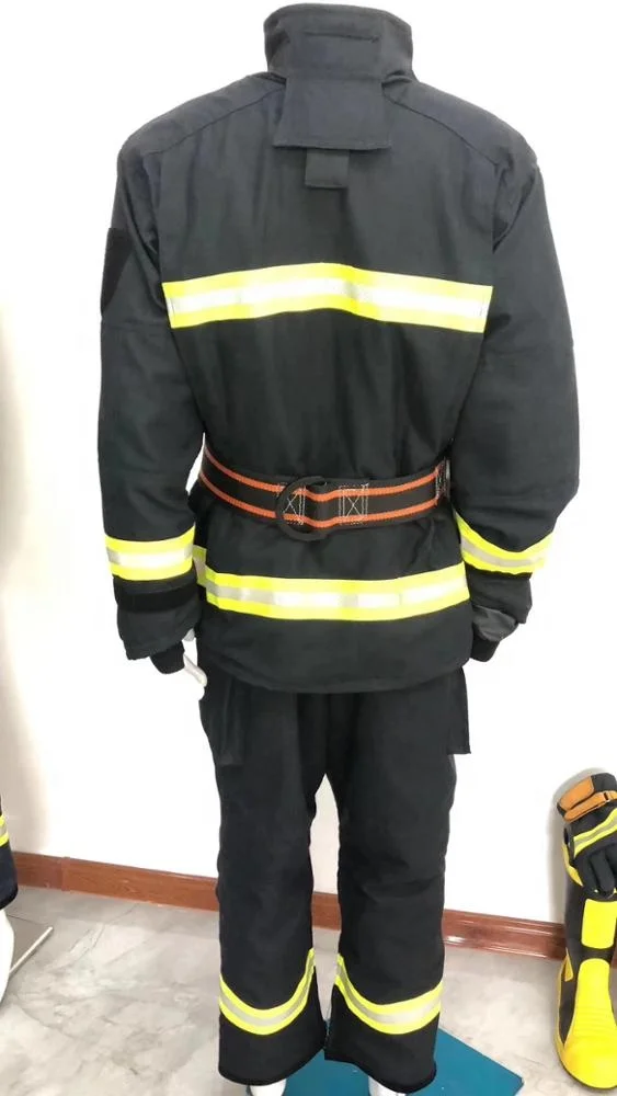 MKF-04 carbon fiber heat insulation firefighting fireman suit with helmet hood boot glove and belt