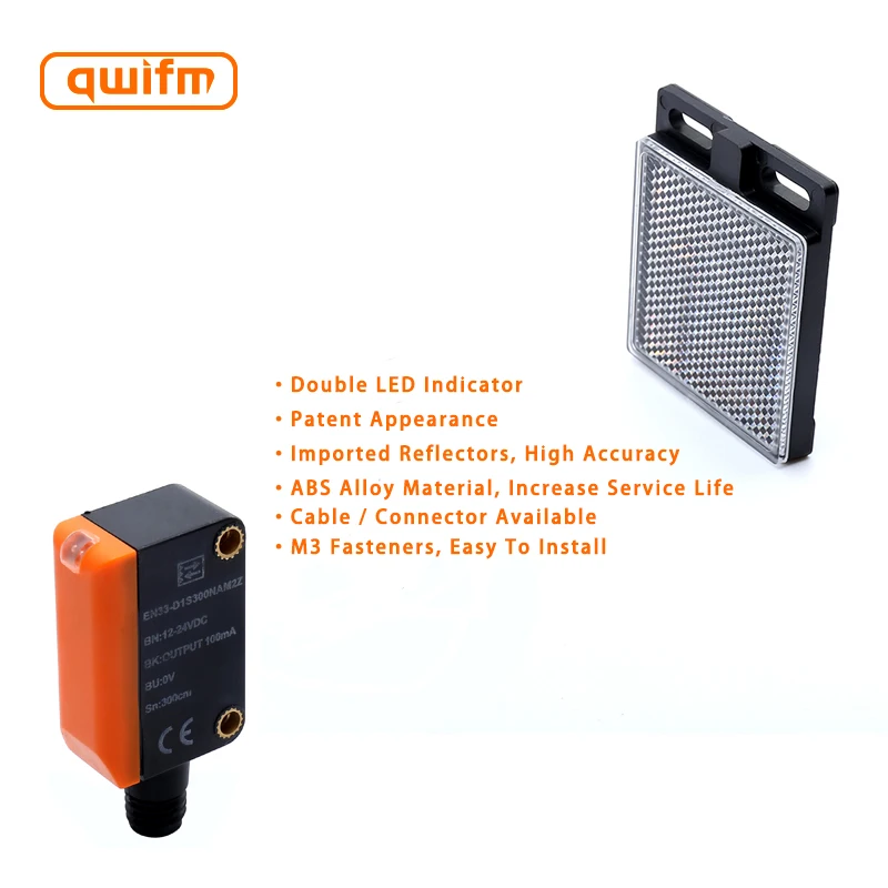 Retro Reflective Type 3M Pnp No Car Photoelectric Detector Sensor For Parking