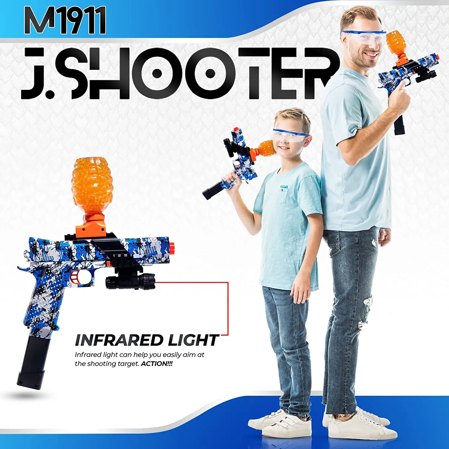 2022 M416 P90 Akm47 Outdoor Toy Electric Gel Water Ball Gun Water Gel Beads Blaster Gun For Fun For Shooting Game