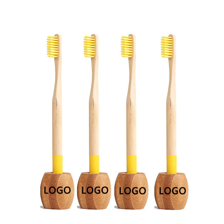 Оптовая продажа, экологичный держатель для зубной щетки из натурального дерева и бамбука