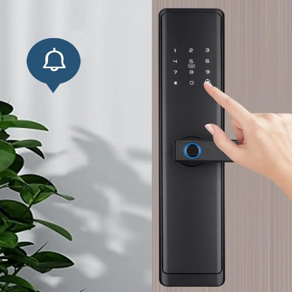 Keyless Entry Smart Lock with Handle WiFi Door Lock with Tuya APP Control, Door Locks with Keypads