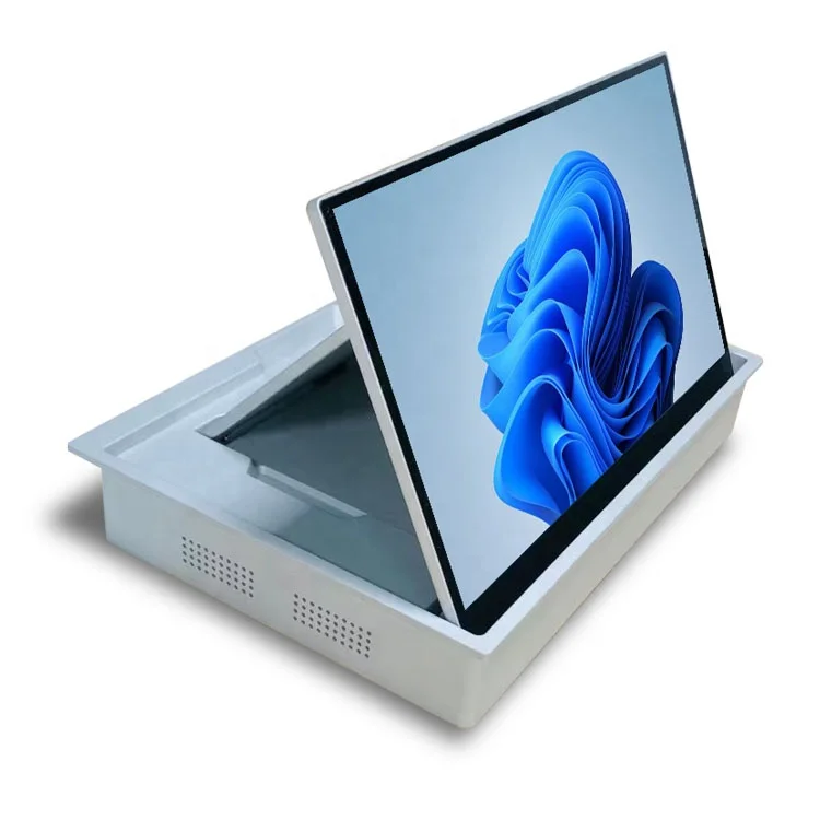 New Design Equipment Display Desk Lcd Lift Confer Monitor Smart Computer Stand Table Paperless Conference System