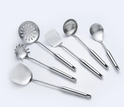 Stainless steel kitchen spatula shovel spoon rice spoon set spoon spatula 6 piece cookware set hot kitchen gadgets