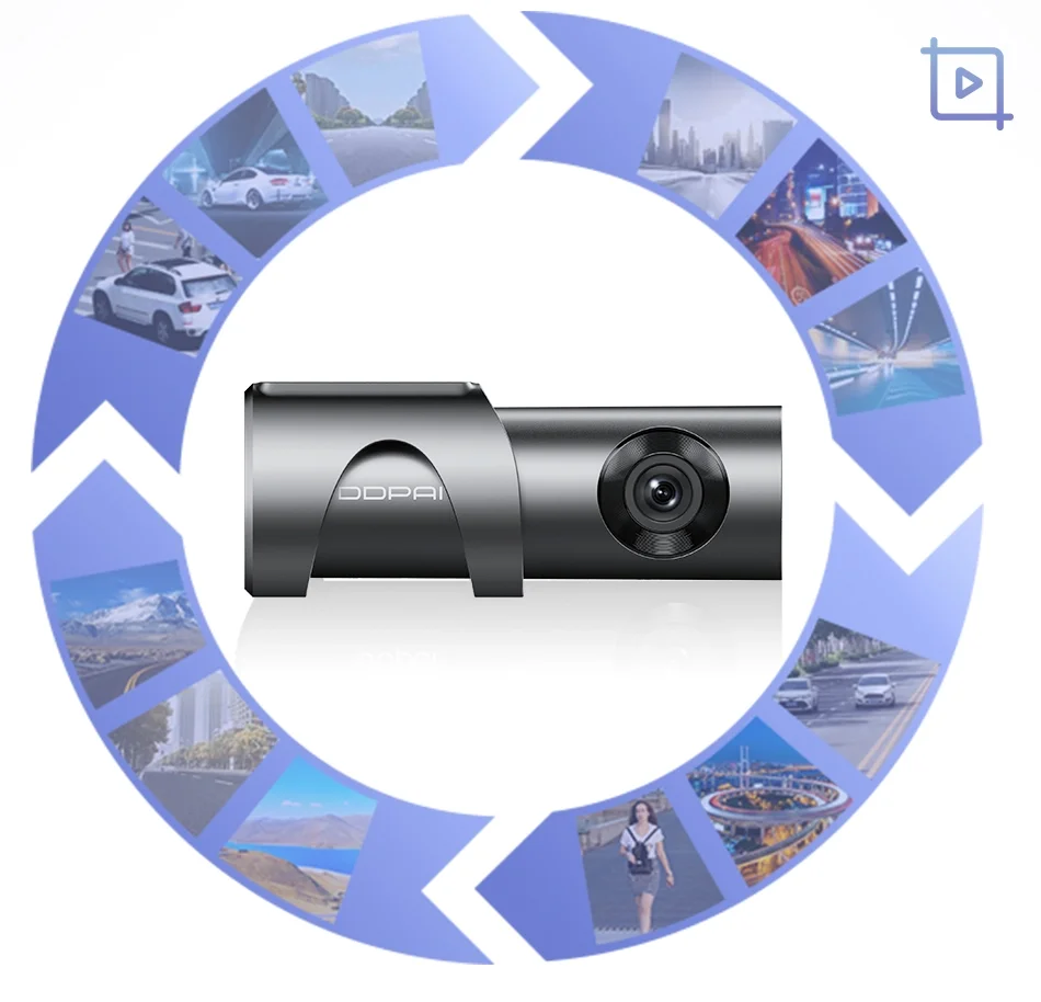 Global DDPai Mini3 Dash Cam DVR 1600P HD English Version 32GB Car Dash Camera 24H Parking WiFi DVR Recorder