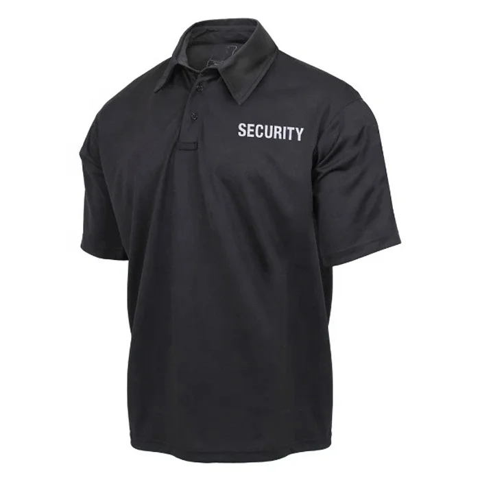 
short sleeve black security uniform coast guard color uniforms custom logo 