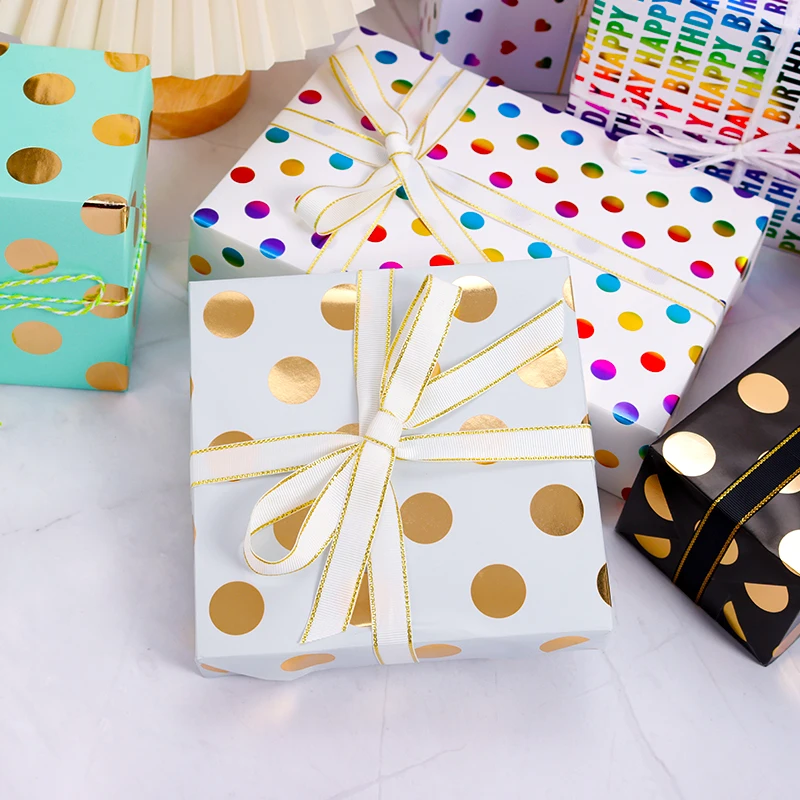 Custom Printed Logo Coloured Tissue Paper Holographic Gift Wrapping Paper For Clothes Packaging