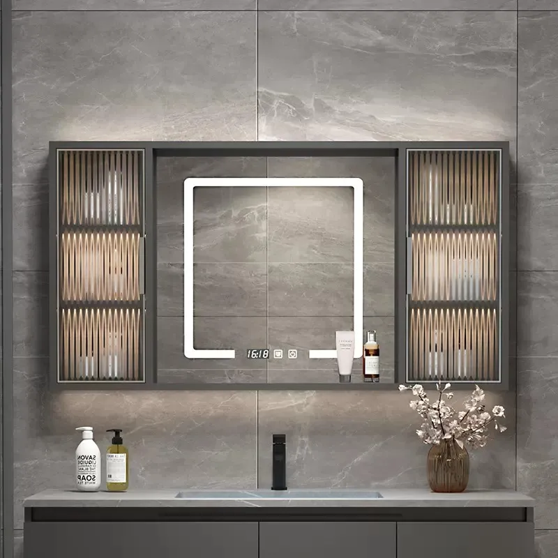 MORU Glass Vintage steel cabinet lights bathroom lighting with sink basin cabinet modern bath room cabinet