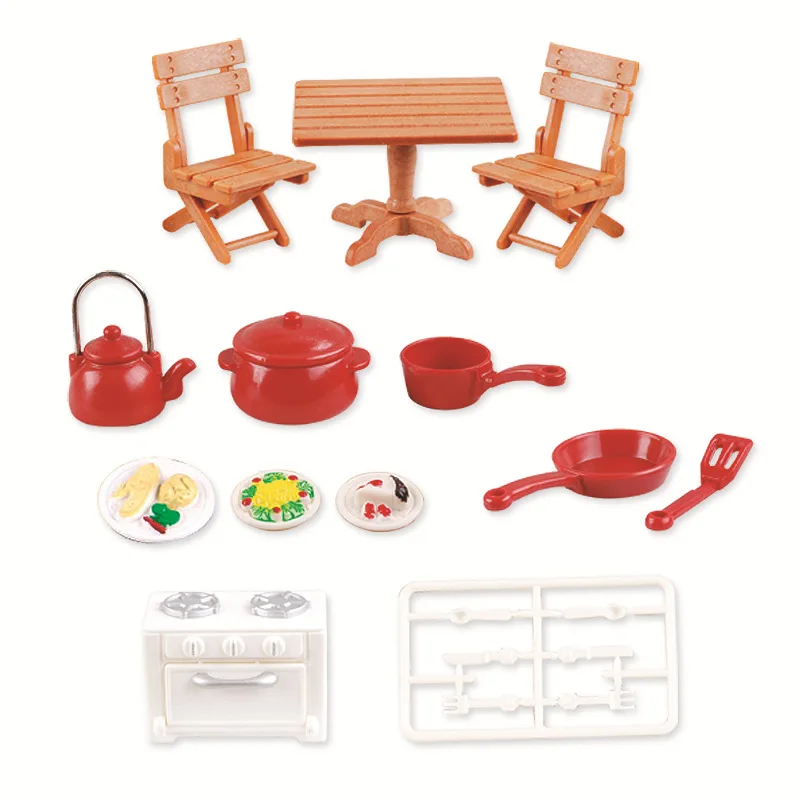 1/12 doll house mini furniture miniature model kitchen toy kids pretend play house toys