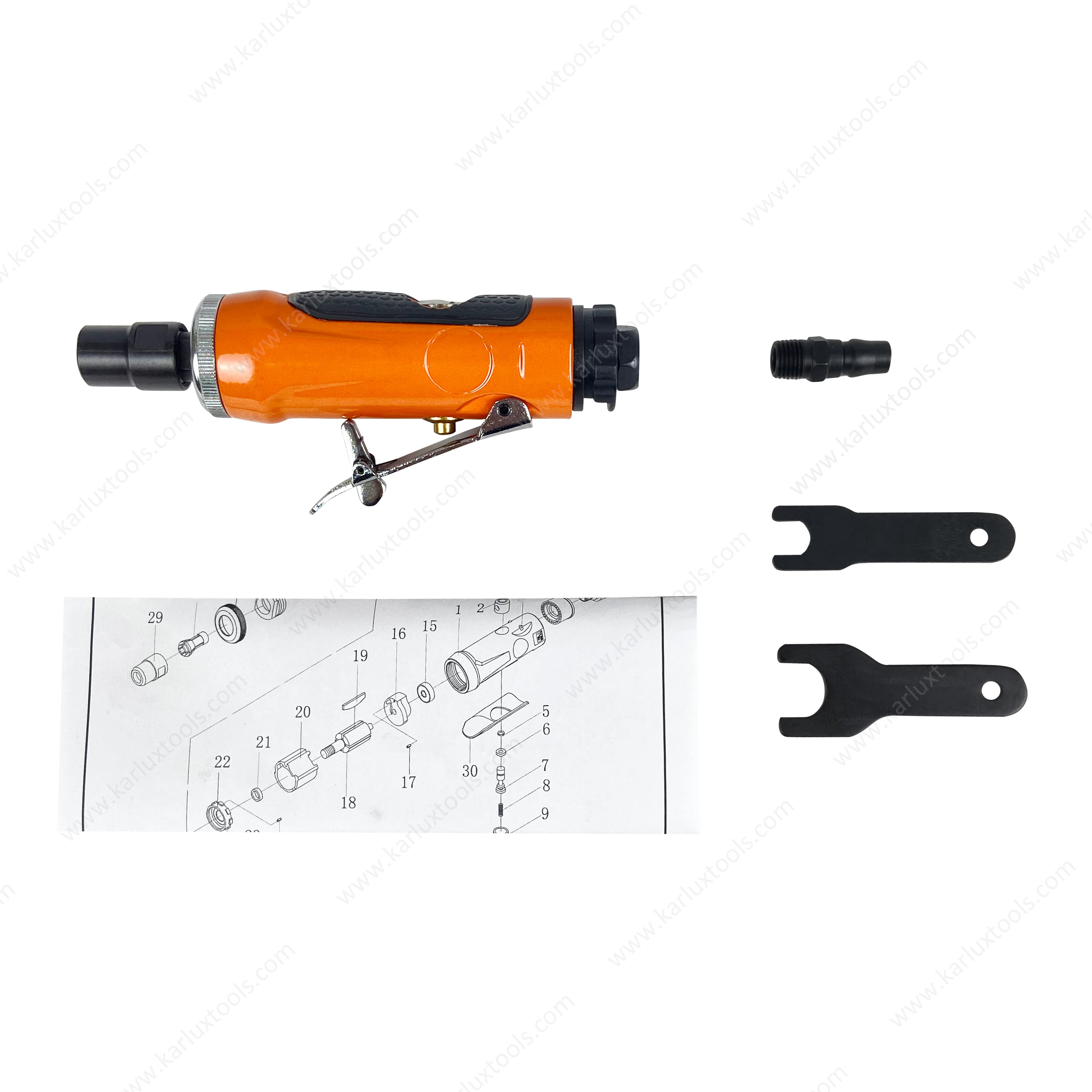 25000RPM Pneumatic Straight Die Grinder Air Die Grinder for Grinding Cutting Polishing Welding Repair Deburring