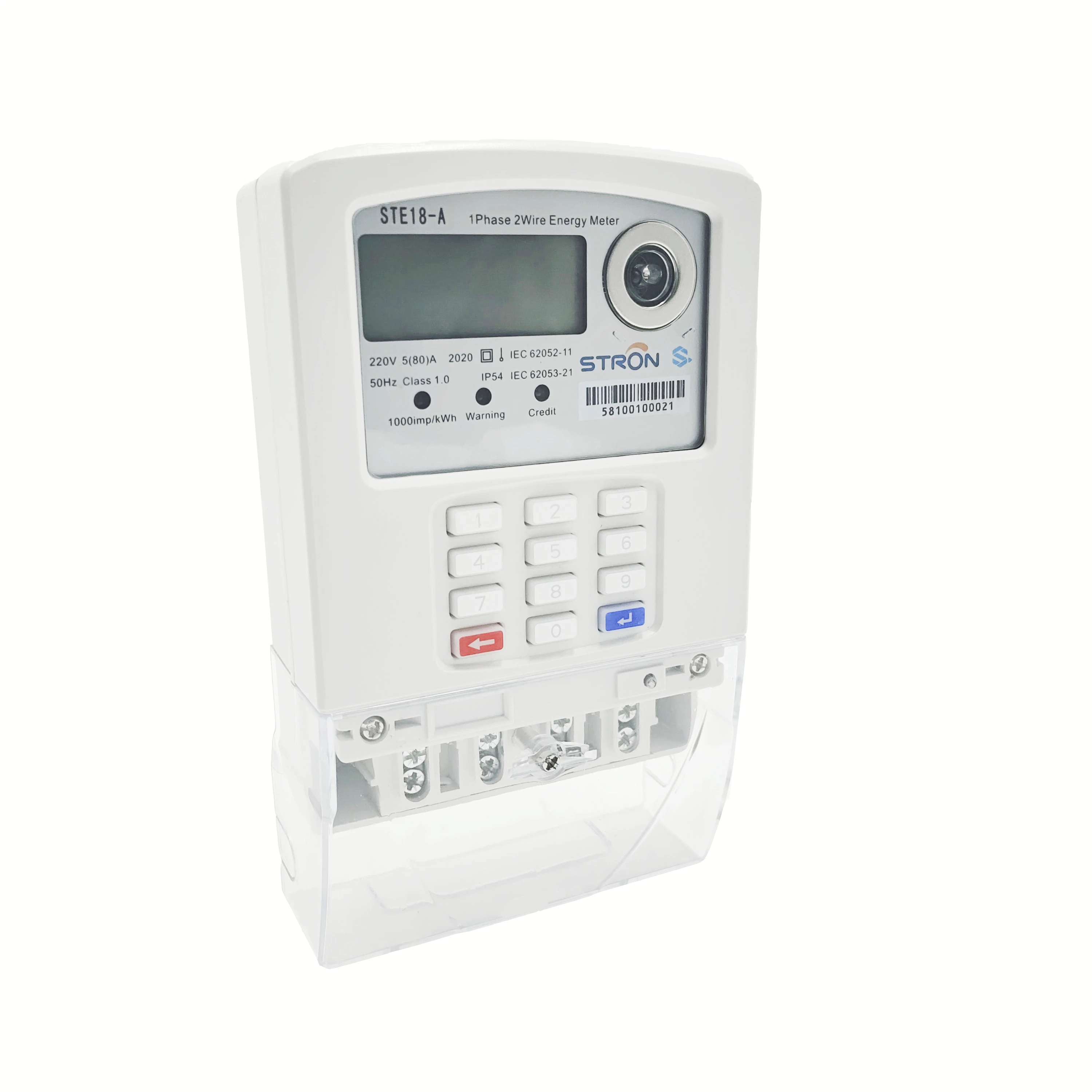 STE18-A STS standard  Single phase  Prepaid electricity Meter