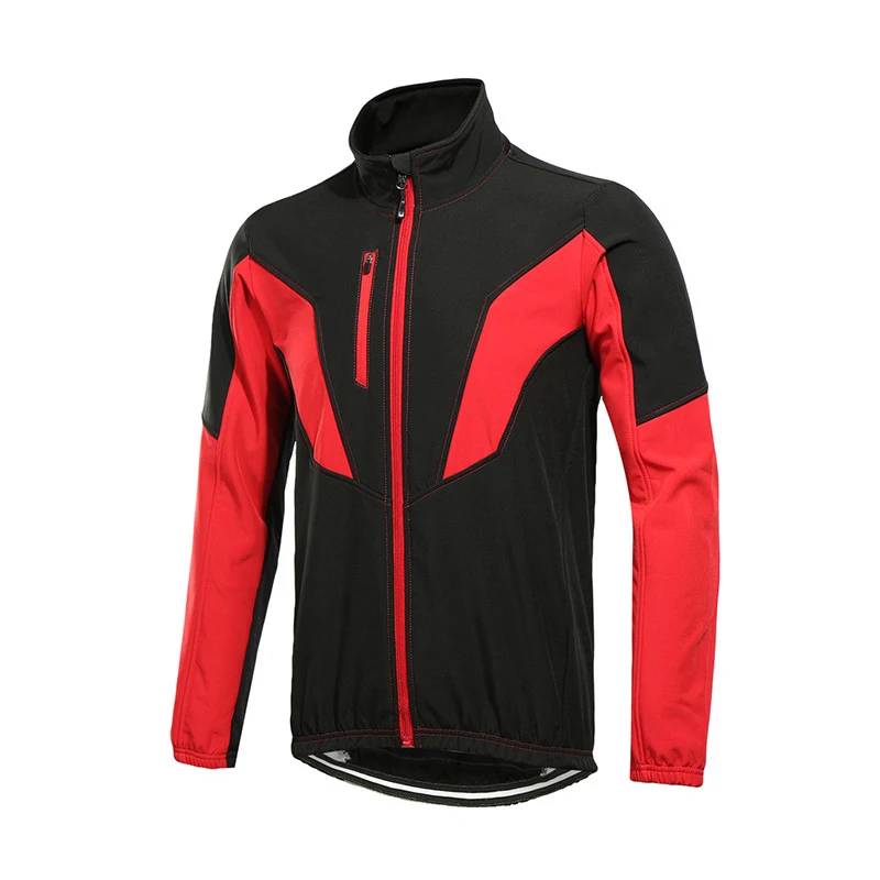 Custom Men Cycling Jersey Waterproof Windproof Softshell Fleece Thermal Warm Mountain Bike Bicycle Jacket