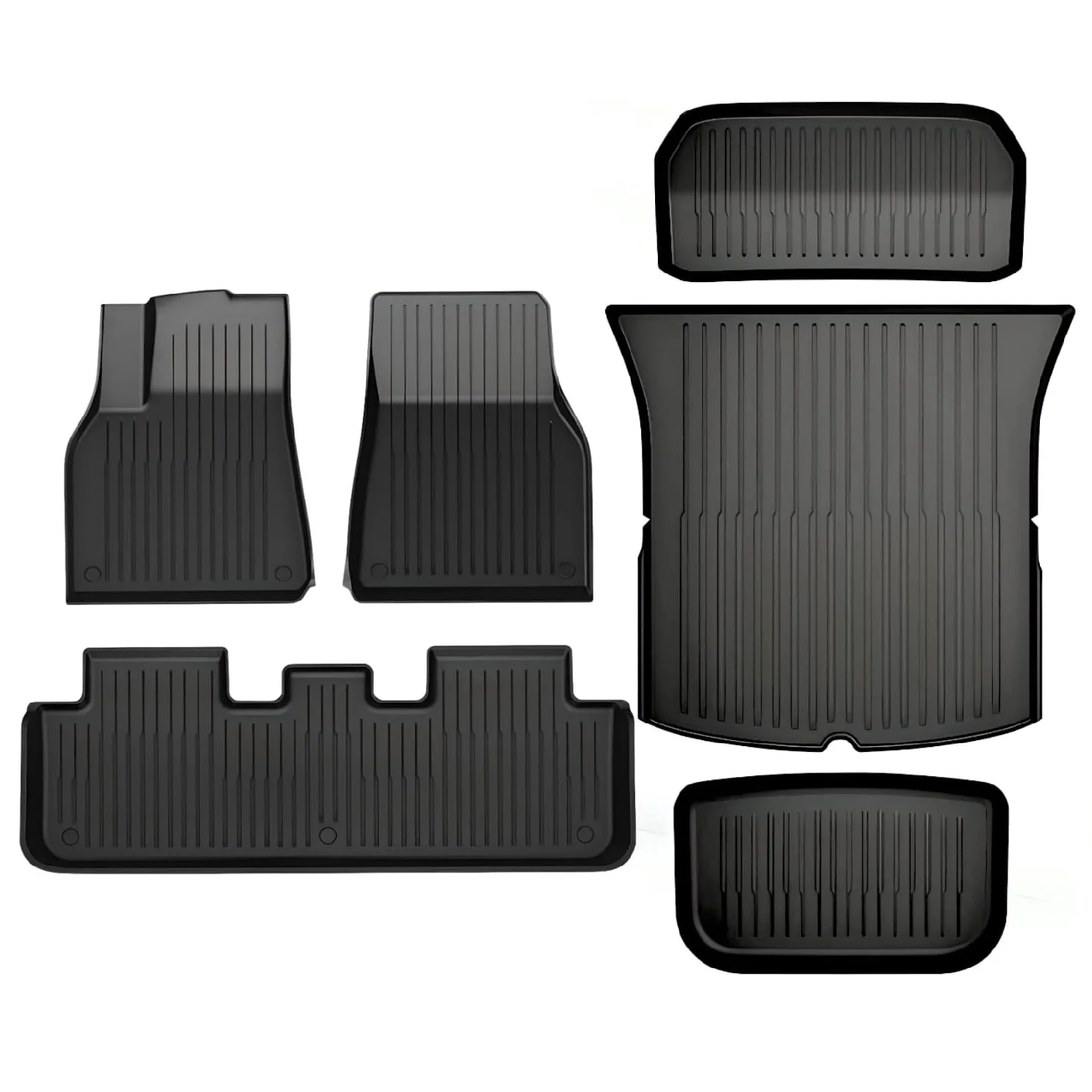 Tesla Model Y Car Floor Mats All Weather Front Rear Cargo Liner Mat Waterproof Anti-Slip Floor Mat Accessories for Tesla Y