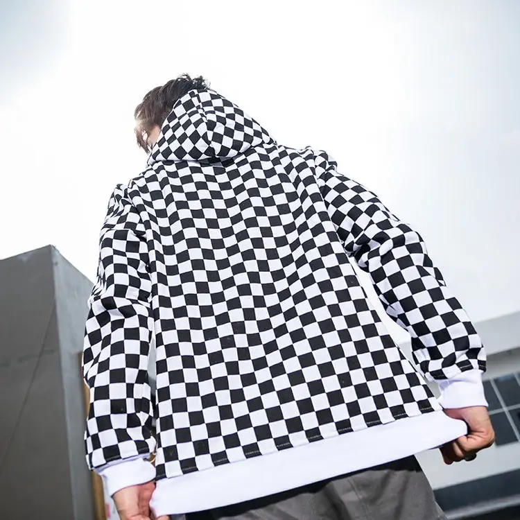 2022 Latest Design Mens Designer Brand Famous Clothing Pull A Capuche Plaid High Fashion Plaid Sublimation Hoodie