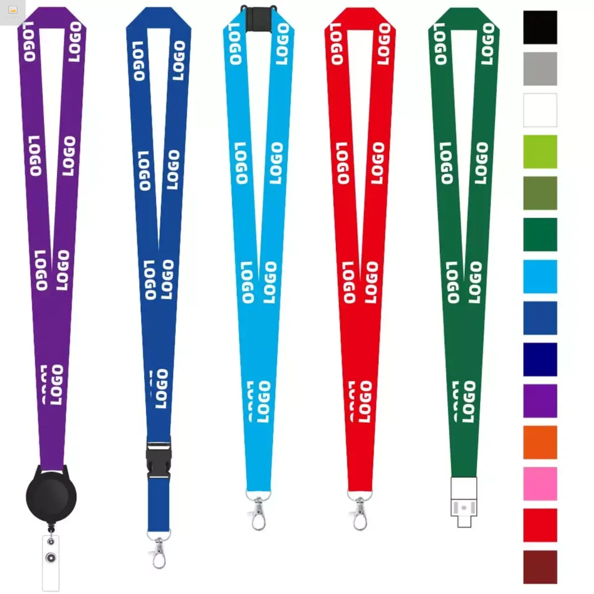 Manufacturer Wholesale Custom Dye Sublimation Printed Neck Strap Polyester Lanyards With ID Card Holder