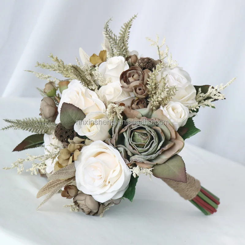 Bouquet de fleurs mariage bouquet pour saint valentin artificielles deco