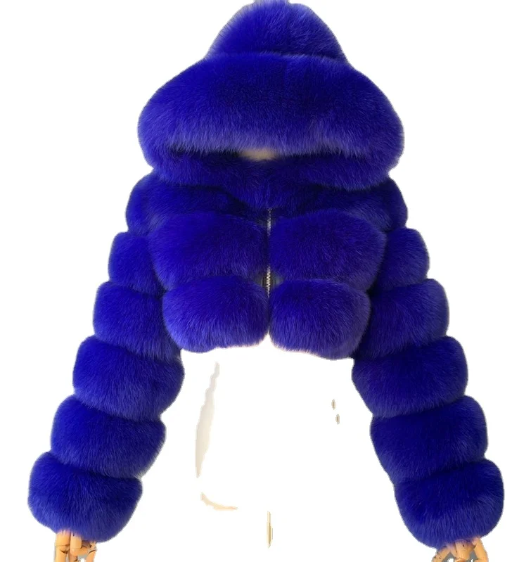
2021 hot selling winter short classic lady colorful faux fox fur coat custom wholesale women faux fox jacket coat 