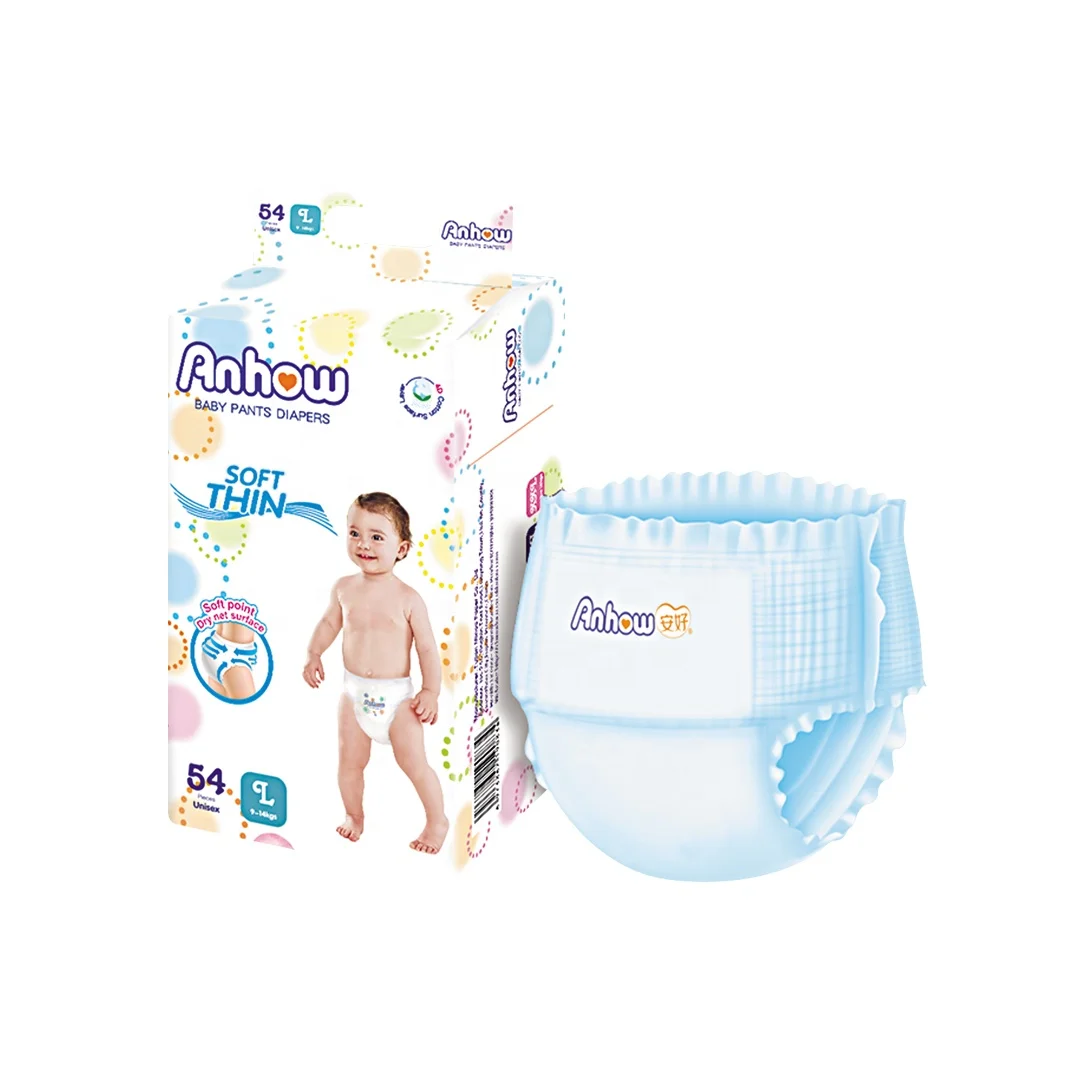 Ultra-thin soft and breathable Non-allergic baby diaper pants Low minimum order quantity Free samples available for all sizes