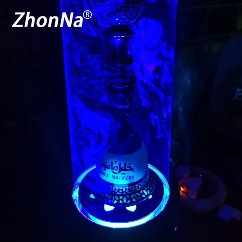 Arab Hookah Accessories Laser Light Round Luminous  Pedestal Bluetooth MP3 / Bar Music For Club Party USB Charging Diameter 30CM