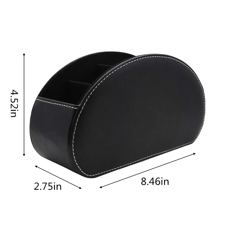 Factory Eco-friendly Desktop Organizer Box Leather Air conditioner TV Remote Control Pen Storage Holder