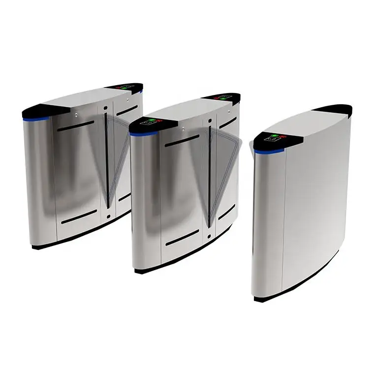 China Manufacturer Flap Barrier Gate Access Control Automatic Security Flap Gate With IC Card