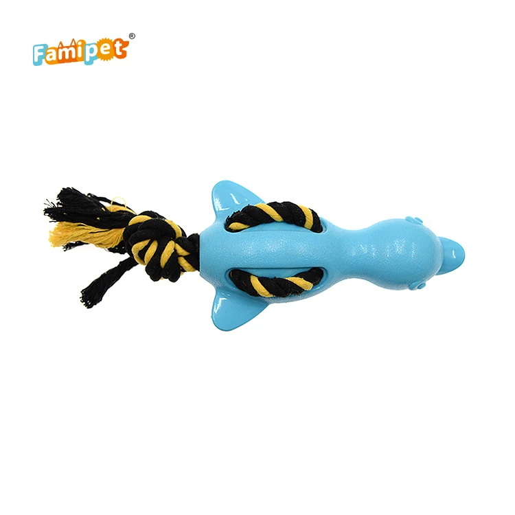 TPR утка Собака Игрушка Лучший Прочный нетрадиционный для собак с веревкой синий всесезонные устойчивые игрушки для домашних животных собака