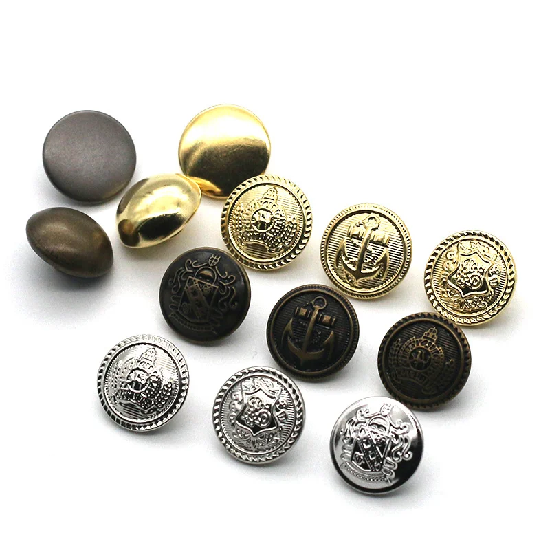 uniform scrub jacket snap button brass shank button
