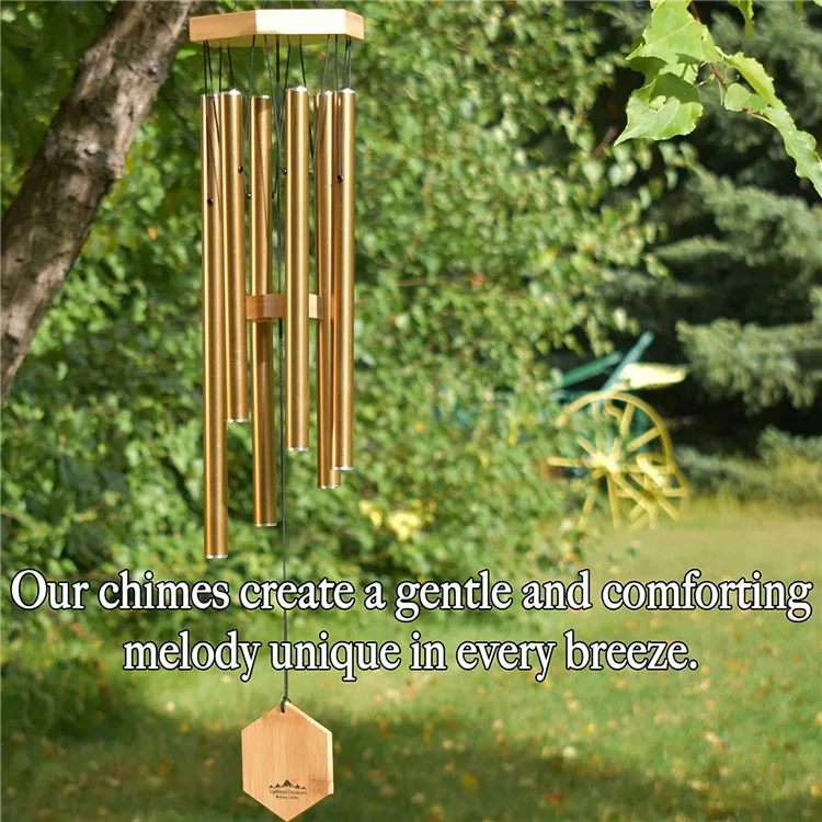 6 Tube Wind Chime Chapel Bells, Wind Chimes Door Wall Hanging Ornament