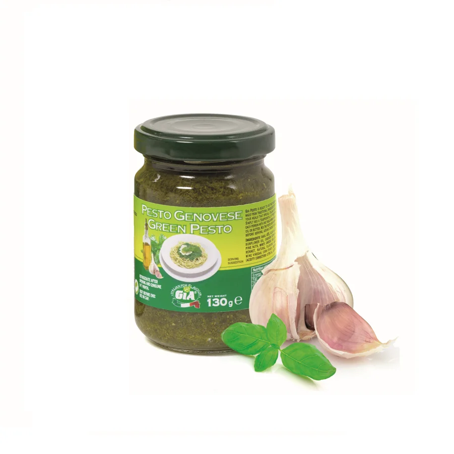 high quality made in italy Green Pesto 130 g in Jar GIA for export